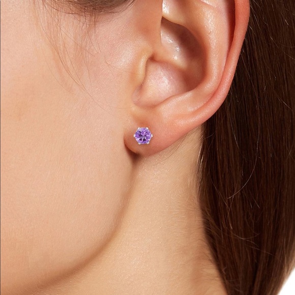 Savvy Cie Amethyst earrings.  New - Picture 2 of 5